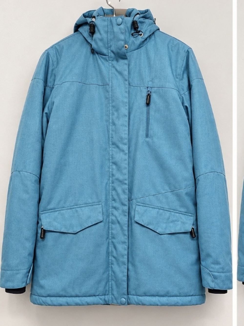 Teal Hooded Jacket with Weather-Resistant Shell
